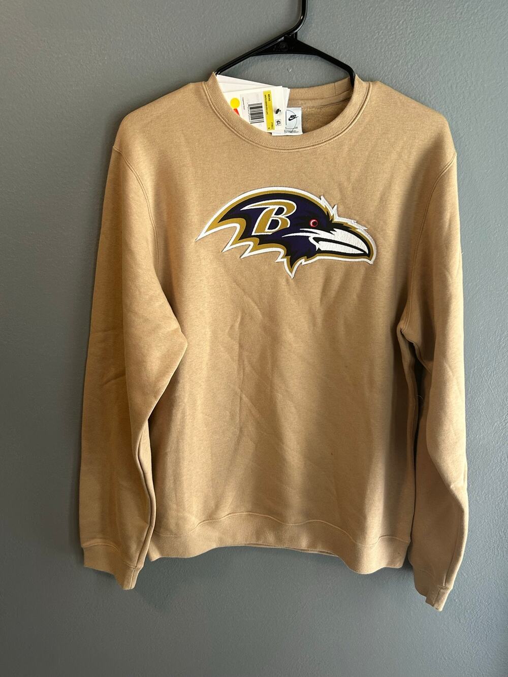 Baltimore Ravens Nike Small Gold Crewneck Sweatshirt (NWT)